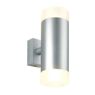 Wandleuchte ASTINA UP-DOWN silber-grau/ Glas satiniert weiß Wandleuchte ASTINA UP-DOWN silber-grau/ Glas satiniert weiß