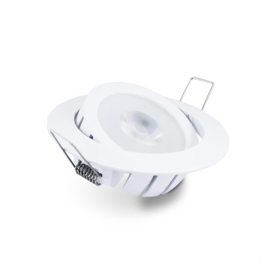 Einbauspot 10W 700lm 3000K Ra85 38° mit Torsionsfeder weiss